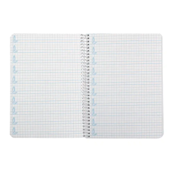 Cuaderno espiral liderpapel a5 pautaguia tapa dura 80h 90 gr cuadro pautado 5mm color verde