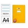 Cuaderno espiral liderpapel a4 pautaguia tapa blanda 80h 75gr cuadro pautado 2,5mm color amarillo