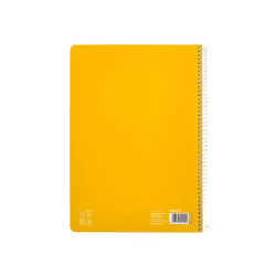 Cuaderno espiral liderpapel a4 pautaguia tapa blanda 80h 75gr cuadro pautado 2,5mm color amarillo
