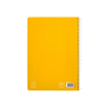 Cuaderno espiral liderpapel a4 pautaguia tapa blanda 80h 75gr cuadro pautado 2,5mm color amarillo