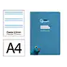 Cuaderno espiral liderpapel a4 pautaguia tapa blanda 80h 75gr cuadro pautado 2,5mm color azul