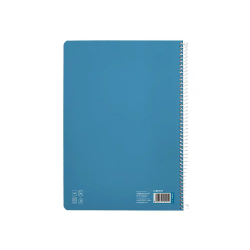 Cuaderno espiral liderpapel a4 pautaguia tapa blanda 80h 75gr cuadro pautado 2,5mm color azul