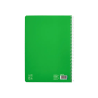 Cuaderno espiral liderpapel a4 pautaguia tapa blanda 80h 75gr cuadro pautado 2,5mm color verde