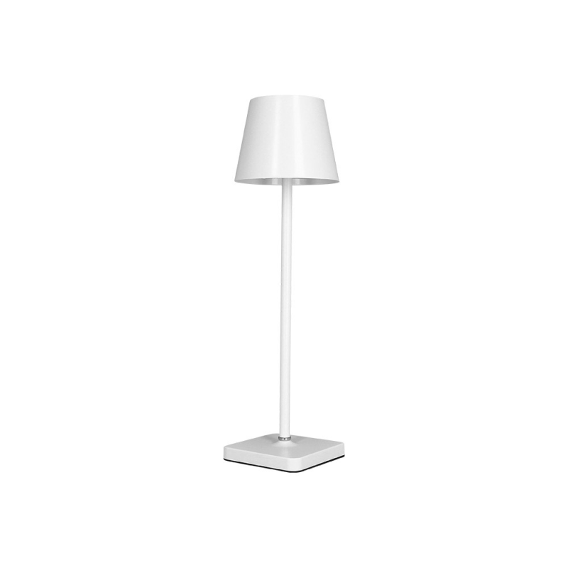 Lampara de escritorio q-connect nova led 2w 200 lm metalica tactil recargable usb-c color blanco