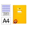 Cuaderno espiral liderpapel a4 pautaguia tapa blanda 80h 75gr cuadro pautado 3mm color amarillo