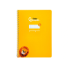 Cuaderno espiral liderpapel a4 pautaguia tapa blanda 80h 75gr cuadro pautado 3mm color amarillo