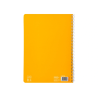 Cuaderno espiral liderpapel a4 pautaguia tapa blanda 80h 75gr cuadro pautado 3mm color amarillo