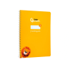 Cuaderno espiral liderpapel a4 pautaguia tapa blanda 80h 75gr cuadro pautado 3mm color amarillo