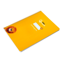 Cuaderno espiral liderpapel a4 pautaguia tapa blanda 80h 75gr cuadro pautado 3mm color amarillo
