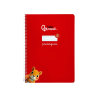 Cuaderno espiral liderpapel a4 pautaguia tapa blanda 80h 75gr cuadro pautado 3mm color rojo