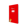 Cuaderno espiral liderpapel a4 pautaguia tapa blanda 80h 75gr cuadro pautado 3mm color rojo
