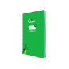 Cuaderno espiral liderpapel a4 pautaguia tapa blanda 80h 75gr cuadro pautado 3mm color verde