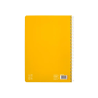 Cuaderno espiral liderpapel a4 pautaguia tapa blanda 80h 75gr cuadro pautado 4mm color amarillo