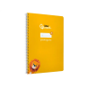 Cuaderno espiral liderpapel a4 pautaguia tapa blanda 80h 75gr cuadro pautado 4mm color amarillo
