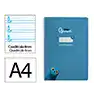 Cuaderno espiral liderpapel a4 pautaguia tapa blanda 80h 75gr cuadro pautado 4mm color azul