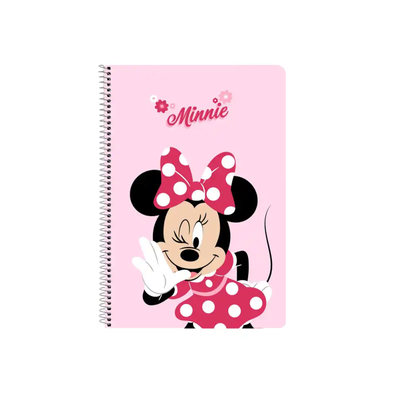 Cuaderno espiral safta tapa extradura folio 80 hojas cuadro 4 mm 60 gr minnie mouse nalve