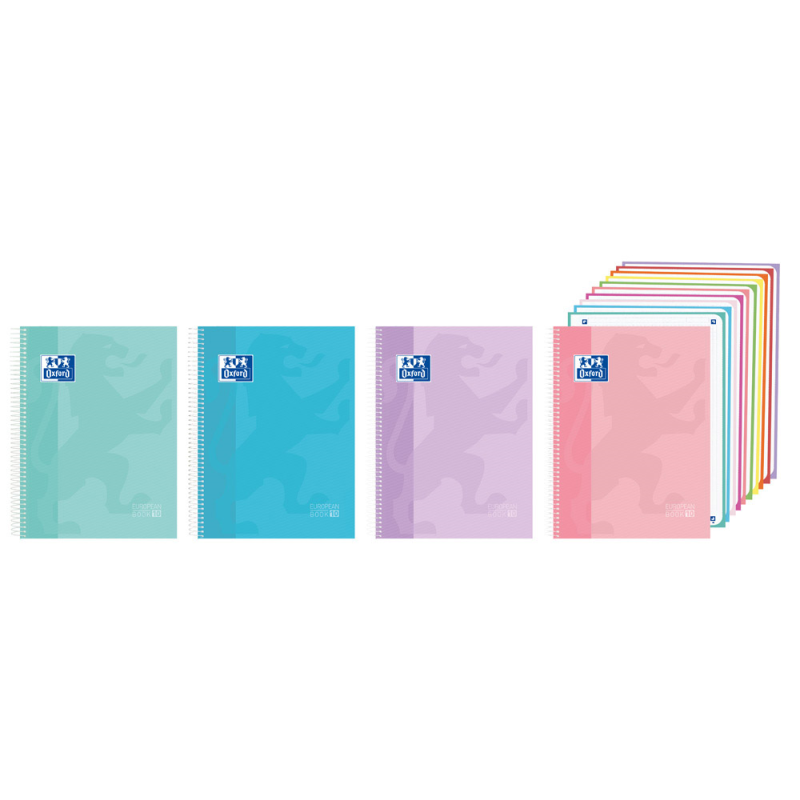Cuaderno espiral oxford europeanbook 10 tapa extradura din a4 200 hojas cuadro 5 mm