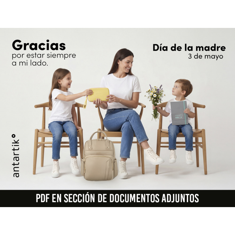 Lote antartik dia de la madre 2026 14 piezas + 1 pieza de regalo + 2 cartelas diseño + 10 postales + 1 display