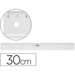 Regla m+r 30 cm plastico...