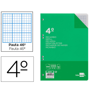 Recambio liderpapel cuarto...