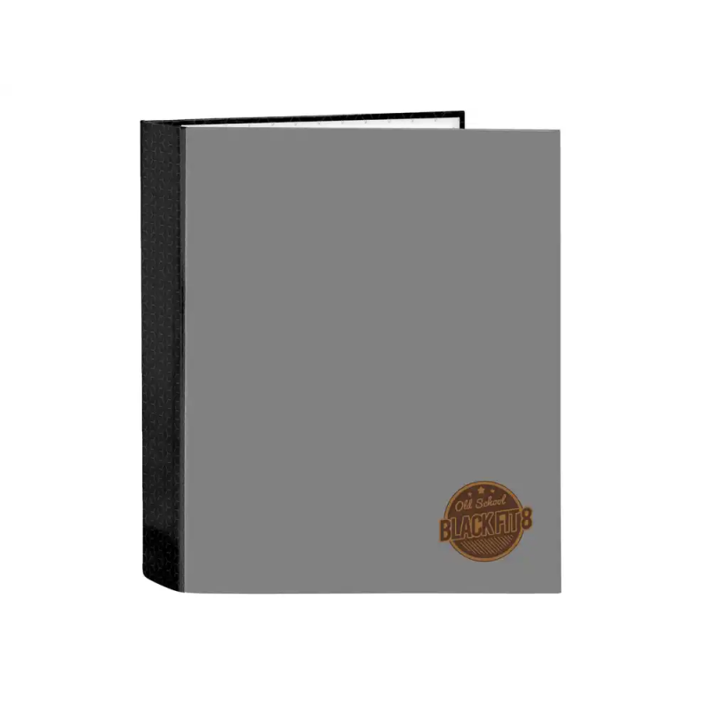 Carpeta carton folio 4 anillas safta lomo ancho blackfit8 old school
