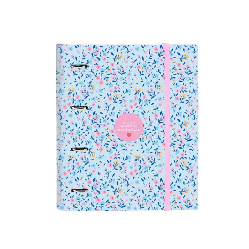 Carpeta con recambio safta din a4 cuadro 5 mm con goma y 5 separadores vicky martin berrocal paraiso