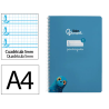 Cuaderno espiral liderpapel a4 pautaguia tapa blanda 80h 75gr cuadro pautado 5mm color azul