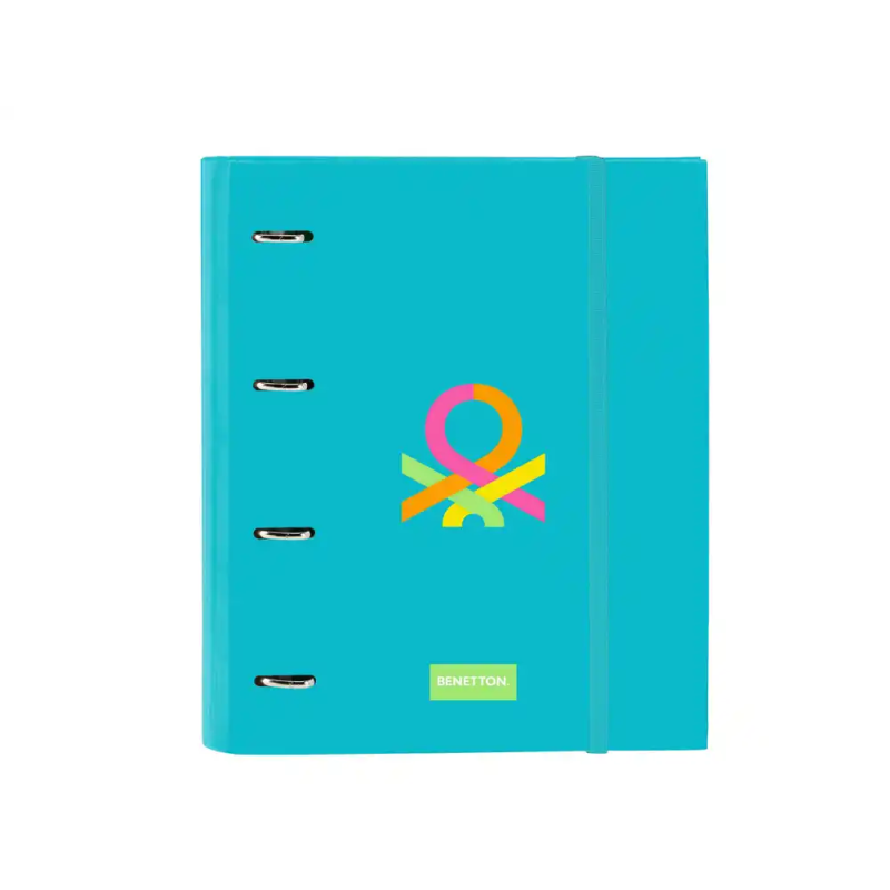 Carpeta con recambio safta din a4 cuadro 5 mm con goma y 5 separadores benetton spring