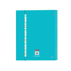 Carpeta con recambio safta din a4 cuadro 5 mm con goma y 5 separadores benetton spring