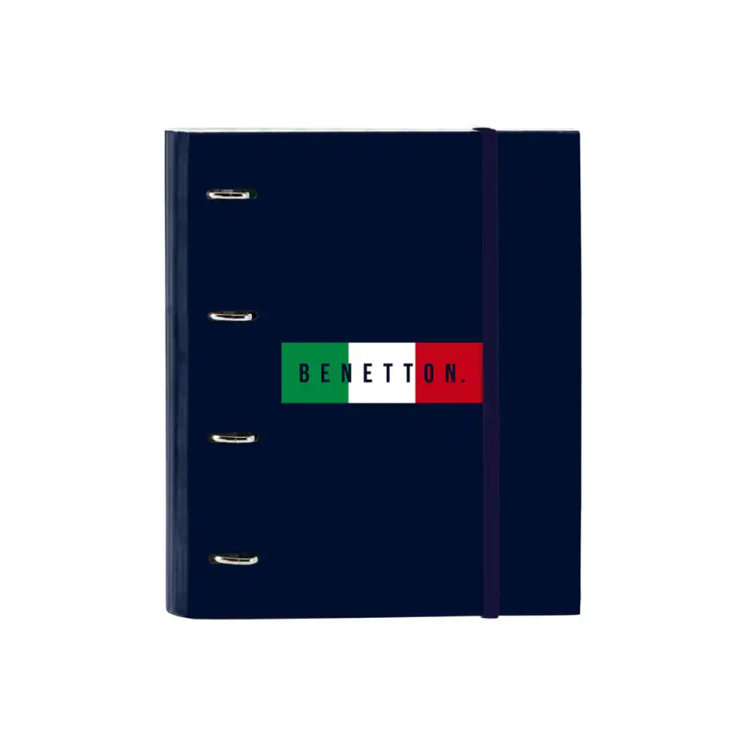 Carpeta con recambio safta din a4 cuadro 5 mm con goma y 5 separadores benetton flag