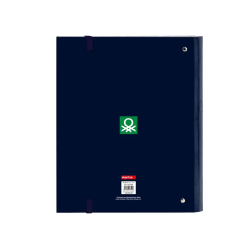 Carpeta con recambio safta din a4 cuadro 5 mm con goma y 5 separadores benetton flag