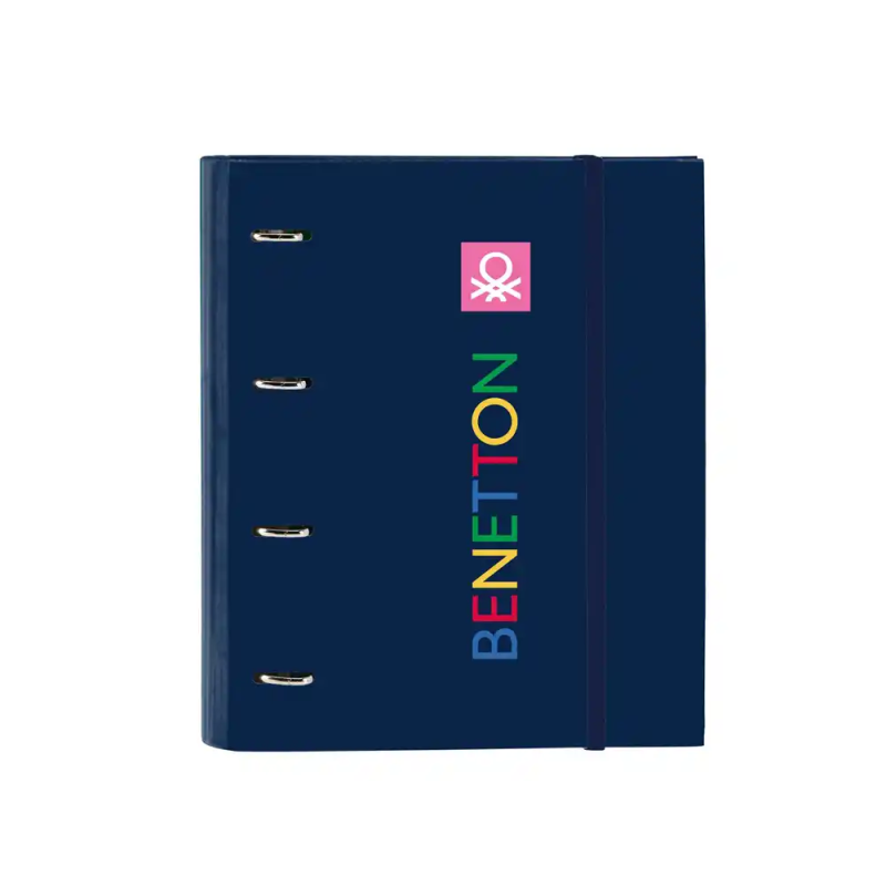 Carpeta con recambio safta din a4 cuadro 5 mm con goma y 5 separadores benetton damero