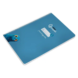 Cuaderno espiral liderpapel a4 pautaguia tapa blanda 80h 75gr cuadro pautado 5mm color azul