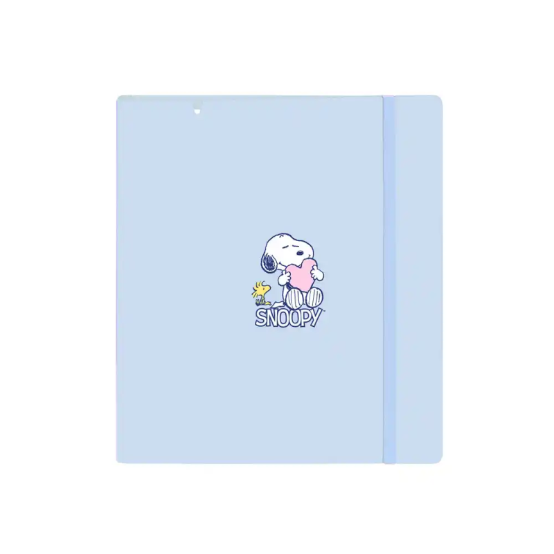 Carpeta con recambio safta din a4 cuadro 5 mm polipropileno foam 4 anillas 35mm snoopy love