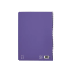 Cuaderno espiral liderpapel a4 pautaguia tapa blanda 80h 75gr cuadro pautado 5mm color lila
