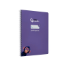 Cuaderno espiral liderpapel a4 pautaguia tapa blanda 80h 75gr cuadro pautado 5mm color lila