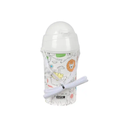 Botella portaliquidos safta 500ml apertura automatica con pajita safta preescolar 195x73x73 mm