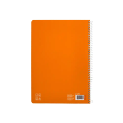 Cuaderno espiral liderpapel a4 pautaguia tapa blanda 80h 75gr cuadro pautado 5mm color naranja