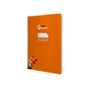 Cuaderno espiral liderpapel a4 pautaguia tapa blanda 80h 75gr cuadro pautado 5mm color naranja