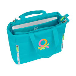 Bolso con bolsillo safta para portatil 14,1'' benetton spring 310x400x170 mm