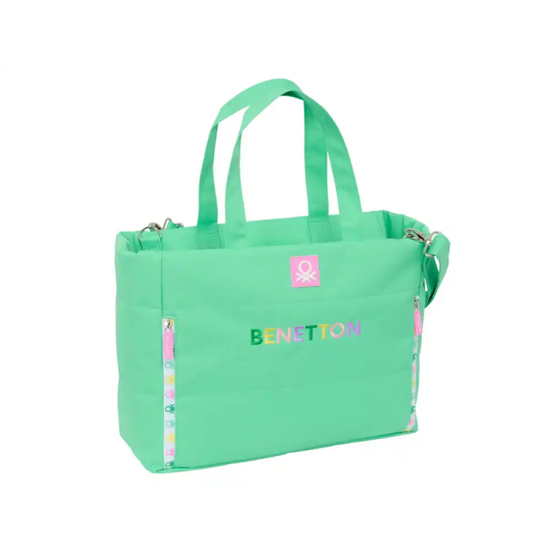 Bolso con bolsillo safta para portatil 14,1'' benetton mint 310x400x170 mm
