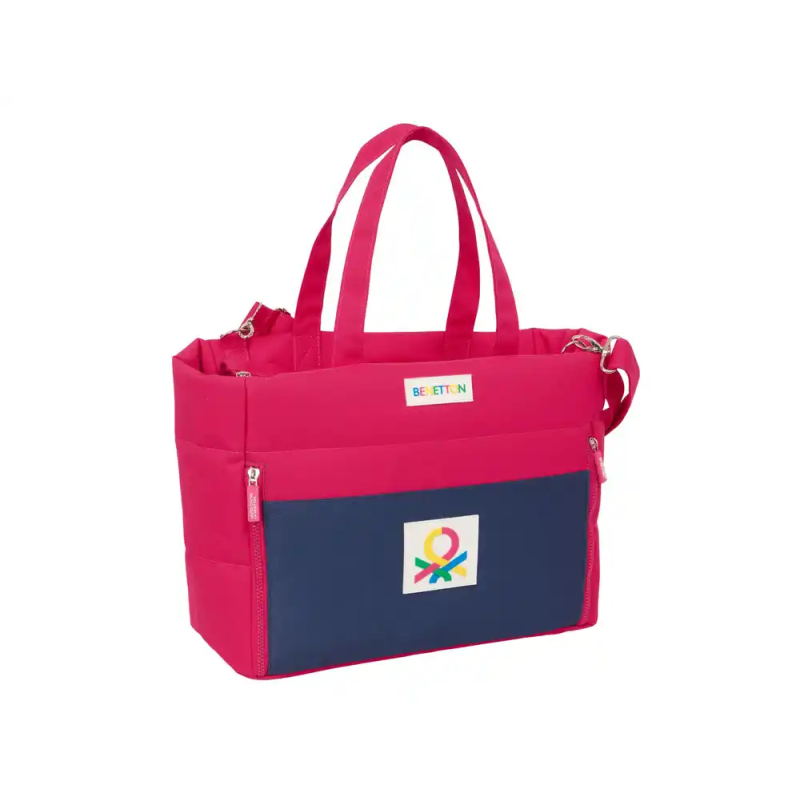 Bolso con bolsillo safta para portatil 14,1'' benetton cherry 310x400x170 mm