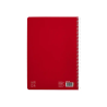 Cuaderno espiral liderpapel a4 pautaguia tapa blanda 80h 75gr cuadro pautado 5mm color rojo