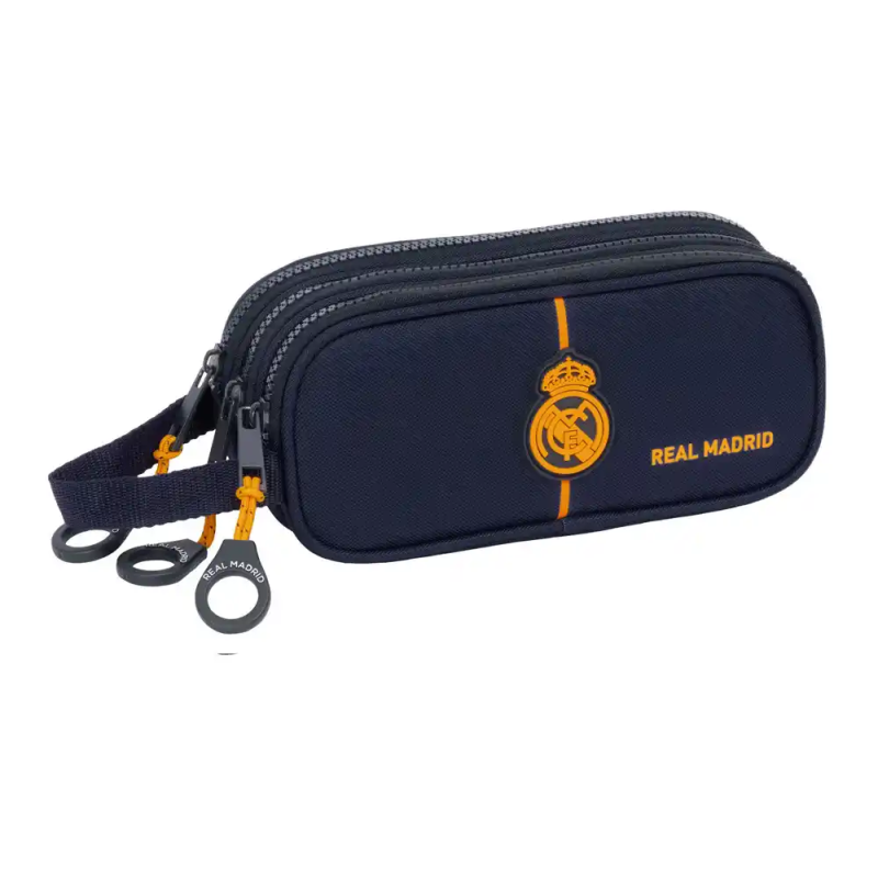 Bolso escolar portatodo safta triple real madrid 2 equipacion 24/25 70x210x85 mm