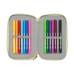 Plumier escolar safta triple 37 piezas mufasa 55x125x195 mm