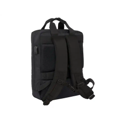 Mochila safta para portatil 13,3''+usb f.c. barcelona premium black 110x290x390 mm