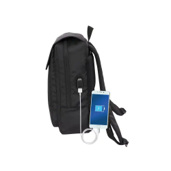Mochila safta con solapa portatil 13,3''+usb real madrid premium 120x290x390 mm
