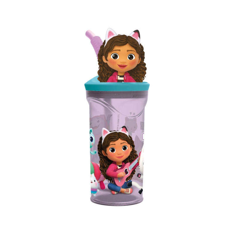 Vaso figurita 3d safta 360ml gabby s dollhouse party 230x90x60 mm