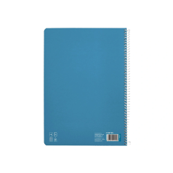 Cuaderno espiral liderpapel a4 a4 pautaguia tapa dura 80h 90 gr cuadro pautado 2,5mm color azul