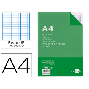 Recambio liderpapel a4 100...
